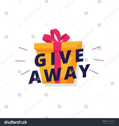 Giveaway Logo Template Design Social Media Stock Vector (Royalty Free ...