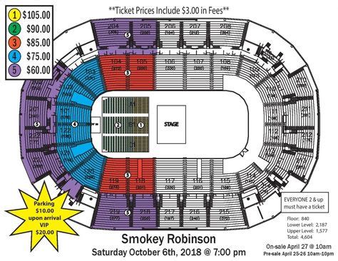 Robinson Center Seating Chart: A Visual Reference of Charts | Chart Master