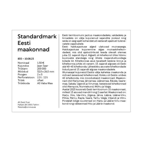 Eesti maakonnad - info kaart