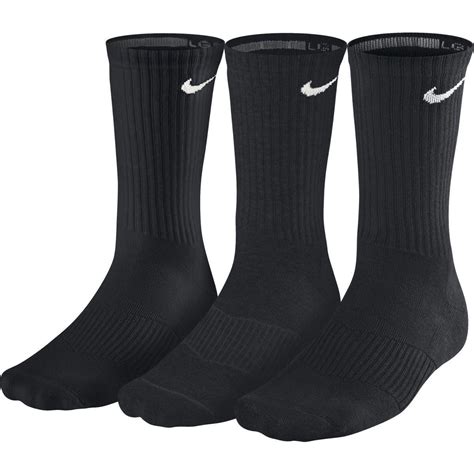 Nike Cotton Half-Cushion Crew Socks (3 Pairs) - Black - Tennisnuts.com