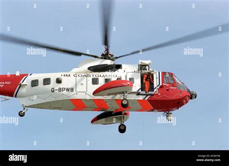 Coastguard Rescue Helicopter Britain UK Stock Photo - Alamy