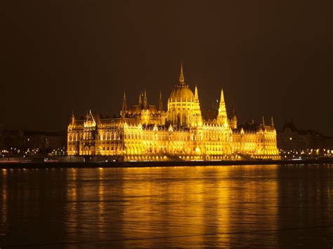 Budapest Parliament at Night, Hungary. Stock Image - Image of hungarian ...