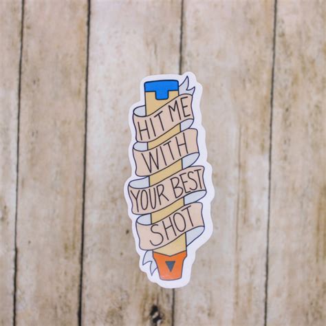 Hit Me With Your Best Shot Sticker - Etsy