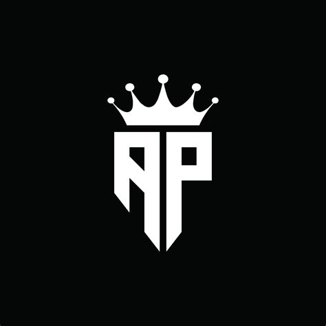 AP logo monogram emblem style with crown shape design template 4283765 ...