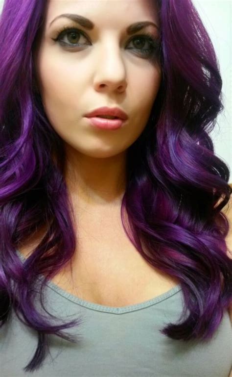 Punky Colour Purple + Diluted Plum Mix Purple Brown Hair, Dyed Hair Purple, Violet Hair, Dye My ...