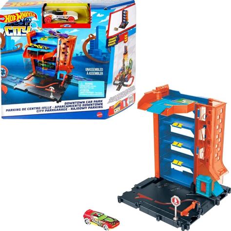 Hot Wheels City Toy Car Track Set Downtown Car Park Playset | Lazada PH