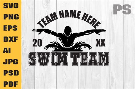 Swim Team Svg, Template Graphic by ILukkystore · Creative Fabrica