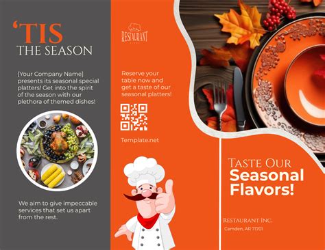 Restaurant Seasonal Menu Brochure Template - Edit Online & Download ...