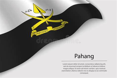 Wave Flag of Pahang is a Region of Malaysia Stock Vector - Illustration ...