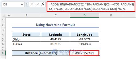 Distance Formula in Excel (4 Examples to Calculate) - ExcelDemy