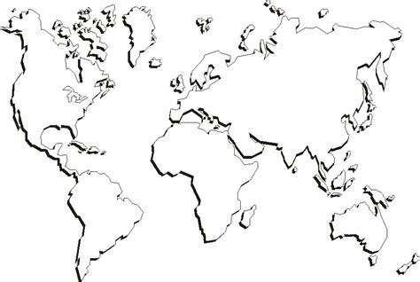 Free Printable World Maps - Outline World Map