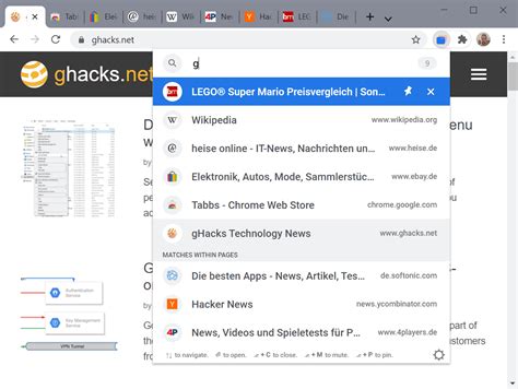 Chrome extension Tabbs improves Tab Search and Management - gHacks Tech ...