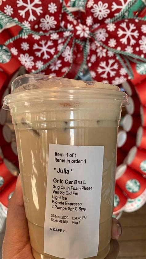 iced caramel brûlée latte 🧡 from Starbucks | Caramel brulee latte, Candle jars, Christmas aesthetic