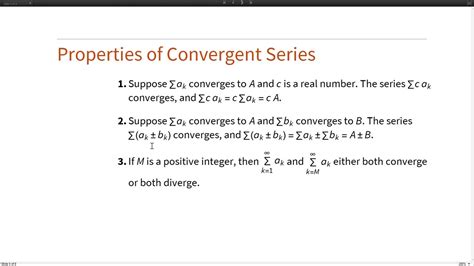 Properties of Convergent Series - YouTube