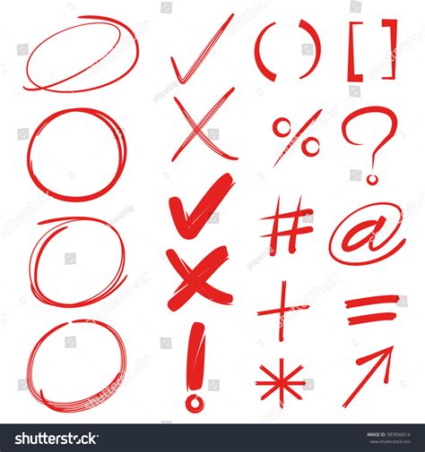 Red Marker Elements Highlighter Elements Circle Stock Vector (Royalty Free) 387896014 | Shutterstock