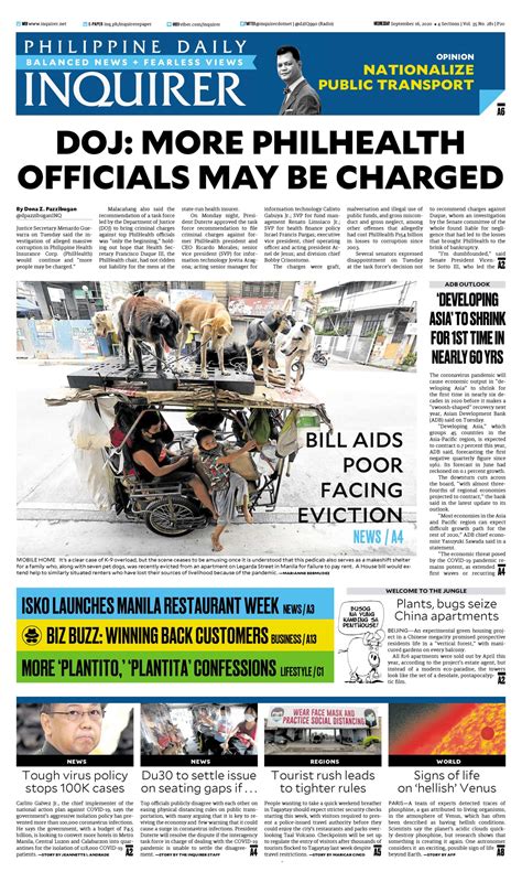 Today’s Paper: September 16, 2020 | INQUIRER.net