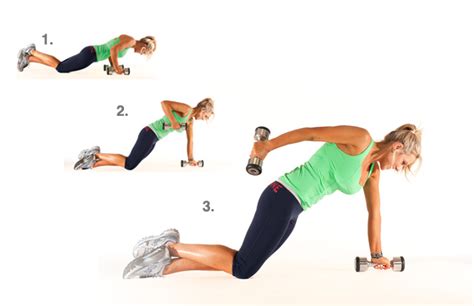 Renegade Rows (advanced push-ups) - Dumbell workouts - Women's Health & Fitness