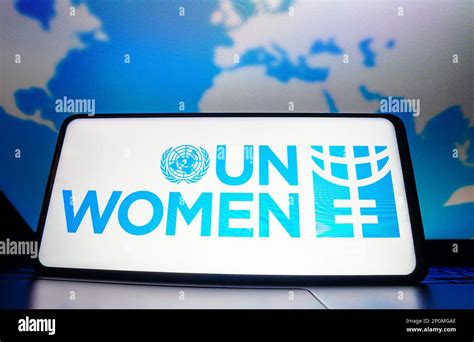 In this photo illustration, the United Nations Entity for Gender Equality and the Empowerment of ...