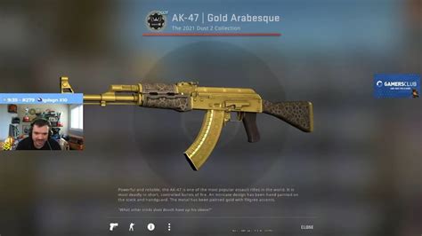 CS:GO: Gaules compra AK-47 Gold Arabesque com um dos menores floats do mundo