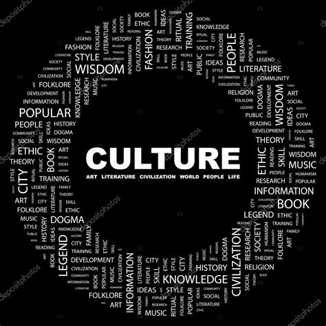 CULTURE. Word collage on black background — Stock Vector © studiom1 ...