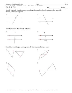 Interior Angles Worksheet