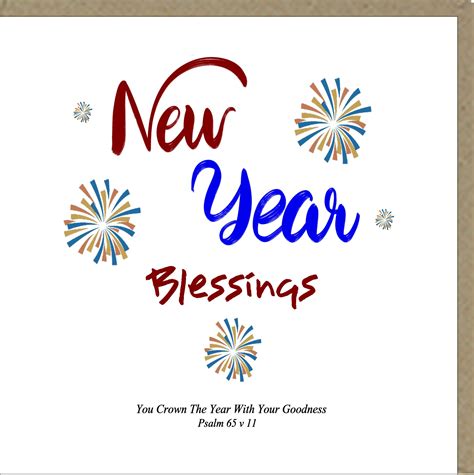 New Years Blessings Greetings Card - The Christian Shop