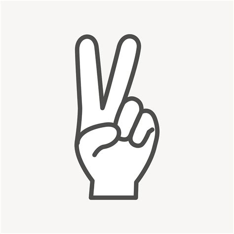 Hand sign clipart vector. Free | Free Vector - rawpixel