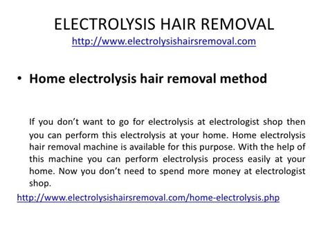 Electrolysis hair removal