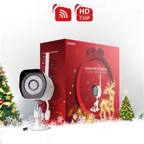 Zmodo 720p HD Wireless Outdoor Indoor Security Camera 65ft Night Vision {Holiday Present Wrap ...