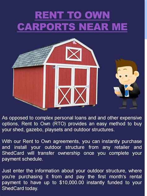 Rent to own carports near me by Rent to own barns near me - Issuu