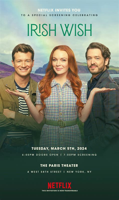 Irish Wish Movie NYC Fan Event: How to Watch Lindsay Lohan's New Rom-Com Early - Netflix Tudum