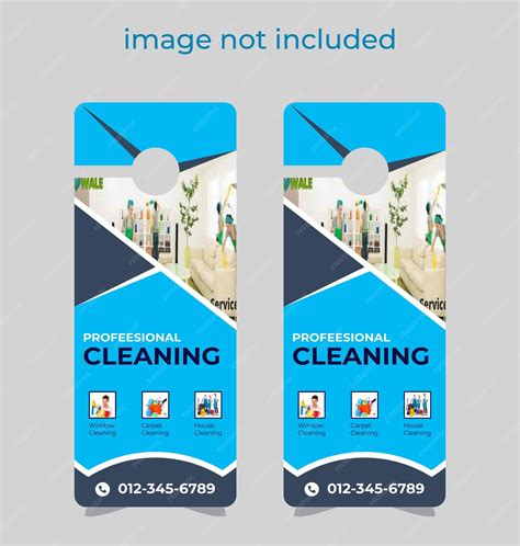 Premium Vector | Door hanger design template, hotel knob design. vector door hanger.