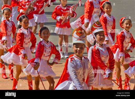 Parade at Dinagyang Festival, City of Iloilo, Philippines Stock Photo ...