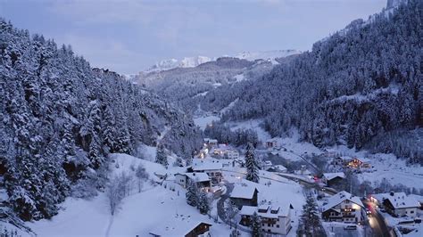 Winter Aerial View: Val Gardena Italy Stock Footage SBV-338010504 ...