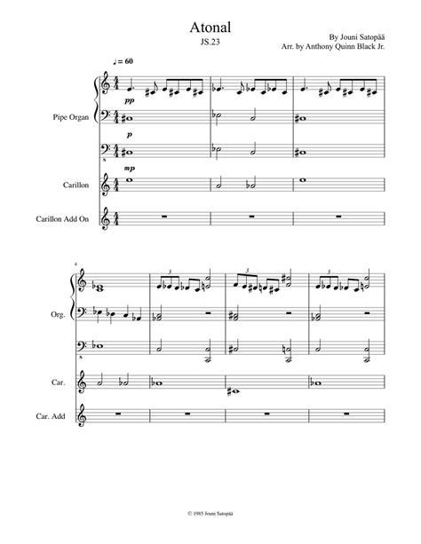 Atonal Sheet music for Organ, Percussion | Download free in PDF or MIDI | Musescore.com