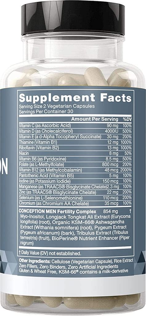 Buy Eu Natural Conception Men Fertility Vitamins – Male Optimal Count & Healthy Volume ...