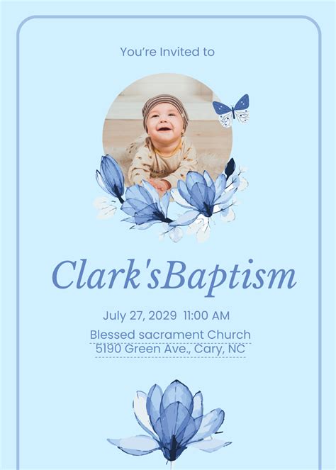 Free Baptism Invitation Templates & Examples: Edit Online & Download ...