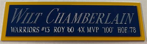 WILT CHAMBERLAIN WARRIORS NAMEPLATE AUTOGRAPHED Signed Basketball ...