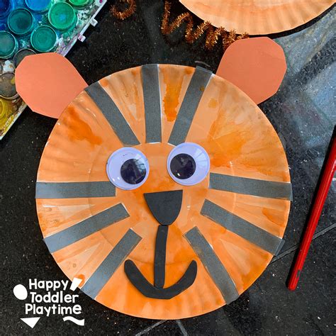 Easy Paper Plate Tiger Craft - Happy Toddler Playtime