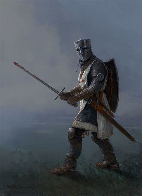 Crusader, Stefan Kopinski on ArtStation at https://www.artstation.com/artwork/0Wv28 Medieval ...