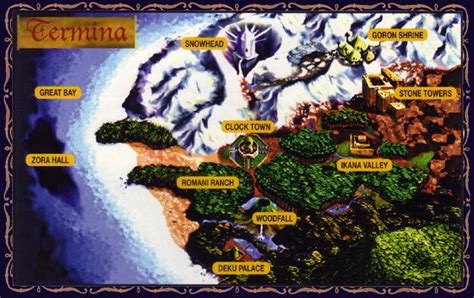 Zelda Majora's Mask Map - Termina | Mapas