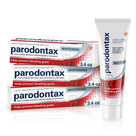 Parodontax Teeth Whitening Toothpaste for Bleeding Gums, 3.4 Oz, 3 Pack ...