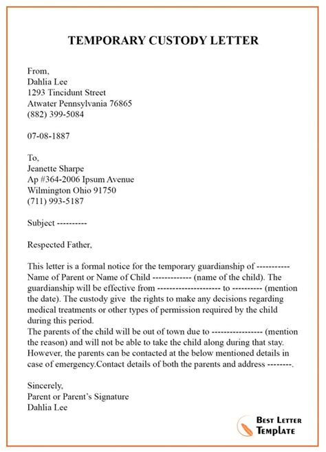 Sample Character Reference Letter for Court Child Custody | Best Letter ...