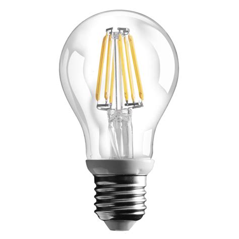 E27 6 W filament LED bulb with 800 lm, warm white | Lights.co.uk