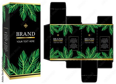 Packaging design, luxury box template and mockup box. Vector ...