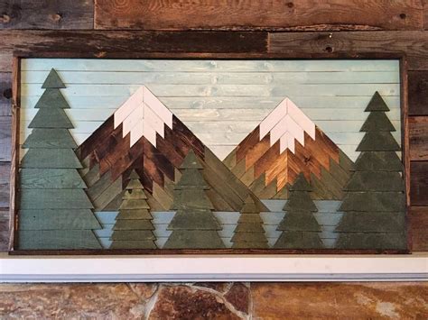 Pin by Gust Casillas on my home decor | Wood wall art diy, Mountain ...