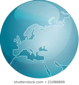 Map Europe On Glossy Sphere Stock Vector (Royalty Free) 21086899 | Shutterstock