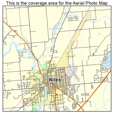 Aerial Photography Map of Niles, MI Michigan