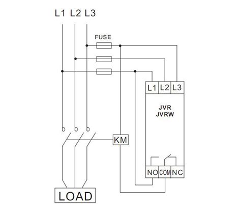 3 phase failure relay wiring diagram Phase failure relay 3-phase sequence,phase loss and voltage ...