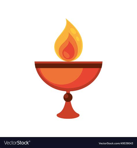 Diya lamp Royalty Free Vector Image - VectorStock